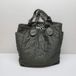 Marc Jacobs Gray Quilted Embroidered Shoulder Bag Tote
