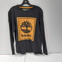 Timberland Men's Black/Orange Long Sleeve Shirt Size M