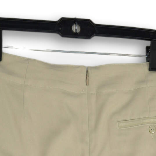 NWT Womens Khaki Flat Front Slash Pocket Back Zip Athletic Skort Size 10 image number 4