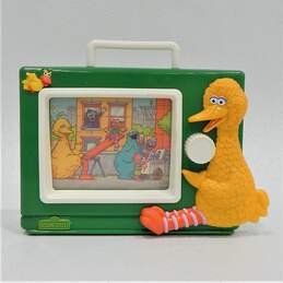 Vintage Sesame Street Tv Scrolling Toy • Musical • Big Bird • 1988 • ILLCO