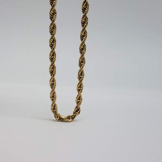 14k Gold 3mm Rope Chain Bracelet 4.5g image number 7