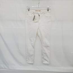 Asos White Cotton Blend Skinny Jeans WM Size 28/26 NWT