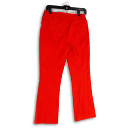 Womens Red Flat Front Pockets Stretch Bootcut Leg Trouser Pants Size 2 alternative image