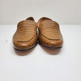 J.Crew Croc-Embossed Leather Cecile Smoking Slippers Women's Loafer Size 9.5 alternative image