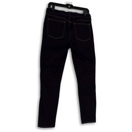 Womens Blue Denim Dark Wash Pockets Stretch Skinny Leg Jeans Size 28x28 alternative image