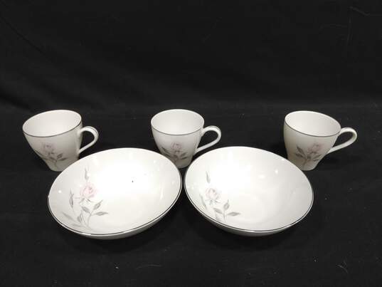2 Bowls 3 Tea Cups Mikasa Madeline China image number 1