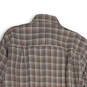 NWT Mens Multicolor Plaid Collared Long Sleeve Dress Shirt Size Medium image number 4