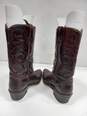 Leather Western Men's Acme Red Boots Size 6.5 image number 3