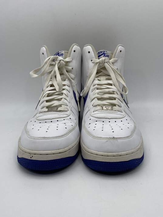 Authentic Mens Air Force 1 315121-114 White Blue Basketball Shoes Size 11.5 image number 1
