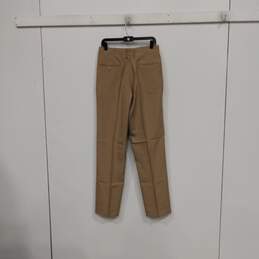 Mens Tan Flat Front Pockets Straight Leg Casual Chino Pants Size 32 alternative image
