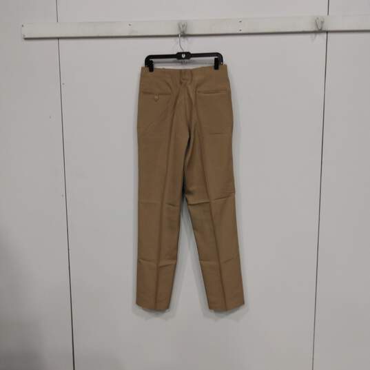 Mens Tan Flat Front Pockets Straight Leg Casual Chino Pants Size 32 image number 2