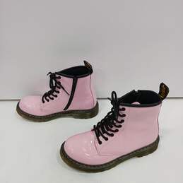 Doc Marten Pink Lace Up Combat Boots Men Size 4 Women Size 5 alternative image