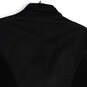 Womens Black Long Sleeve Asymmetrical Zip Motorcycle Jacket Size Medium image number 4