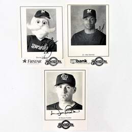 5 Milwaukee Brewers Autographed Photos alternative image