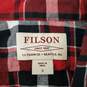 Filson MN's 100% Cotton Red & Black Plaid Long Sleeve Shirt Size SM image number 3