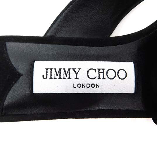 Jimmy Choo Rori Low Heel Suede Black Slide Women's Sandals Size 37.5 with Box , Pouch & COA image number 8