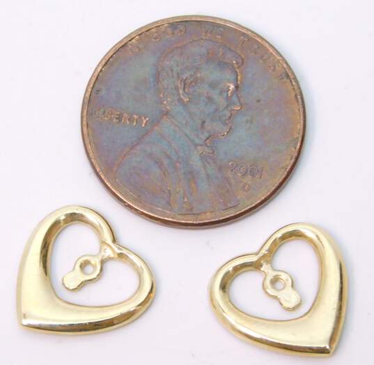 14K Yellow Beverly Hills Gold Heart Earring Jackets 1.2g image number 5