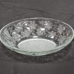 Vintage Princess House Fantasia Poinsettia Clear Crystal Bowl
