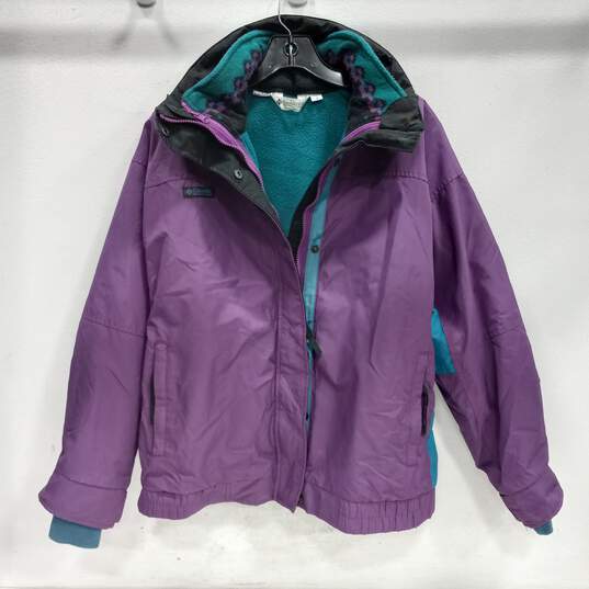 Columbia Bugaboo Purple 2-n-1 Winter Jacket Women's Size L image number 1