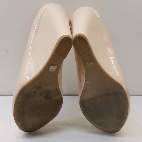 Banana Republic Patent Leather Wedge Heels Nude 8.5 image number 6