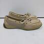 Sperry Top Sider Laguna Beige Leather Boat Shoes Size 4M image number 3