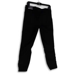 NWT Womens Black Side Lace Flat Front Skinny Leg Cropped Pants Size 10 alternative image