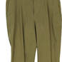 Womens Beige Flat Front Straight Leg Slash Pocket Khakis Pants Size 10P image number 3