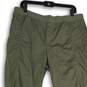 NWT Eddie Bauer Womens Green Elastic Waist Slash Pocket Curvy Ankle Pants Sz 16 image number 3
