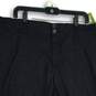 NWT Womens Black Flat Front Slash Pocket Straight Leg Capri Pants Size 20W image number 3