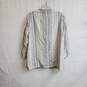 Drew Blue & Ivory Striped Linen Cotton Blend Blazer Jacket WM L NWT image number 2