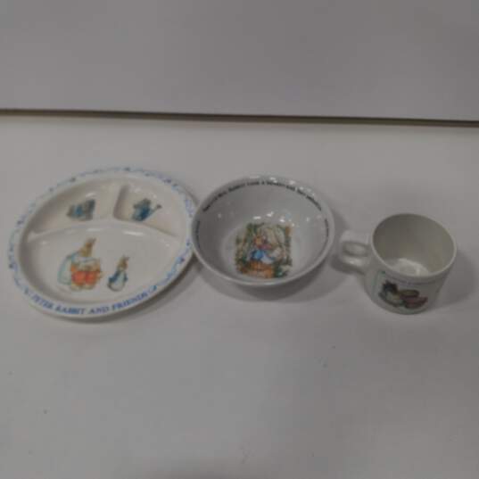 3pc. Peter Rabbit and Friends Child's Dinnerware Set image number 1