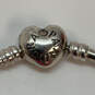 Designer Pandora 925 ALE Sterling Silver Heart Clasp Bangle Bracelet image number 4