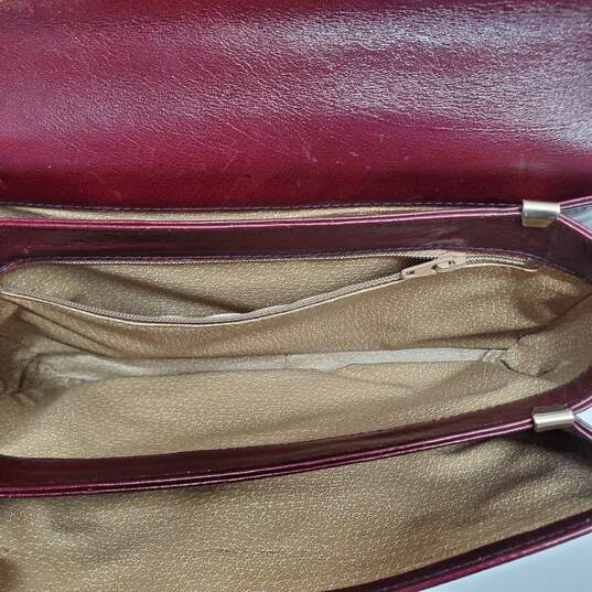 1980's Vintage Coach Shoulder Hand Bag Purse Burgundy image number 4