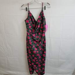 Betsey Johnson pink floral strapless printed dress 6 nwt