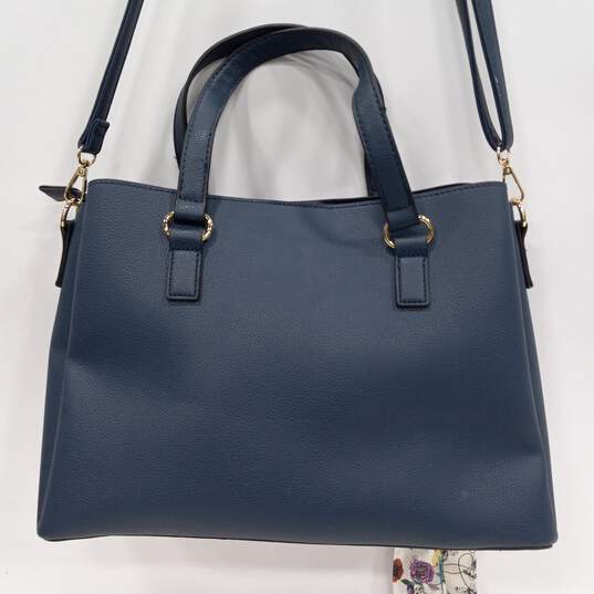 Marc New York Women's Blue Leather Tote Bag image number 4