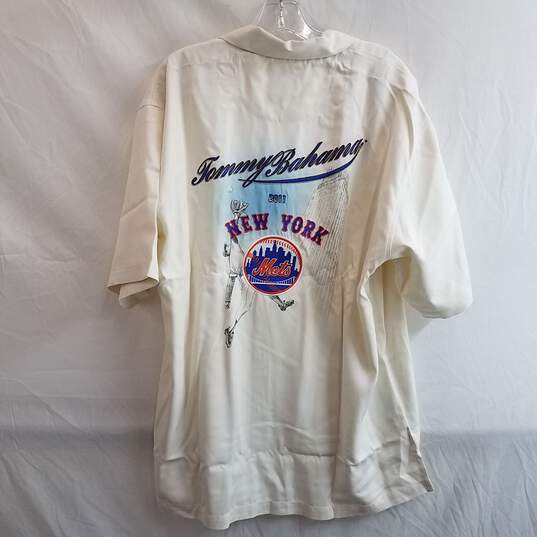 Tommy Bahama Men's Silk New York Mets MLB Embroidery SS Shirt Size L image number 2