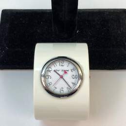Designer Betsey Johnson BJ00028-01 White Analog Dial Quartz Wristwatch