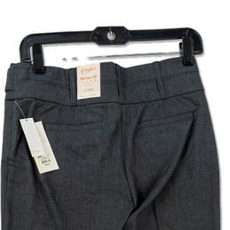 NWT Womens Gray Flat Front Pockets Straight Leg Slacks Dress Pants Size 3L alternative image