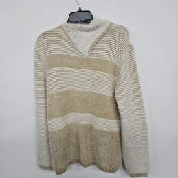Tan Long Sleeve Sweater with Cowl Neck alternative image