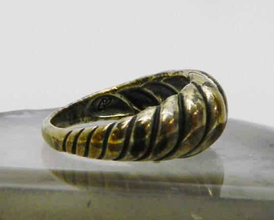 Carolyn Pollack Relios 925 Modernist Ridged Dome Tapered Band Ring 5.7g image number 2