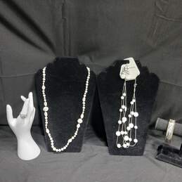 Assorted White and Gray Fashion Jewelry Lot of 4
