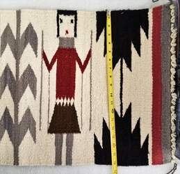 Vintage Native American Wool Yei Rug 36x18 Wall Hanging Saddle Blanket Tapestry | eBay alternative image