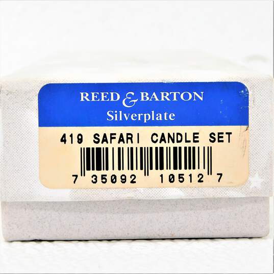 Reed Barton Silver Plate Safari candle set 1-6 Birthday in Original Box image number 6