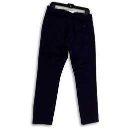Mens Blue Flat Front Slash Pocket Straight Leg Chino Pants Size 31x30 alternative image
