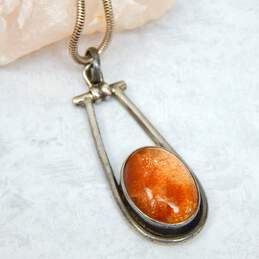Personalize your styleArtisan 925 Chunky Sunstone Pendant Necklace 22.6g