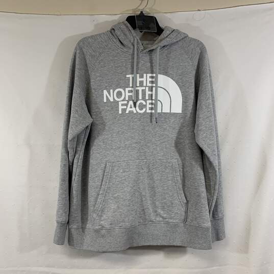 Women's Grey Heather The North Face Hoodie, Sz. L image number 1