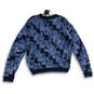 Mens Multicolor Blue Crew Neck Long Sleeve Pullover Sweater Size Small image number 2