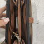 NWT Womens Black Brown Leather Inner Zipper Pocket Wristlet Wallet image number 3