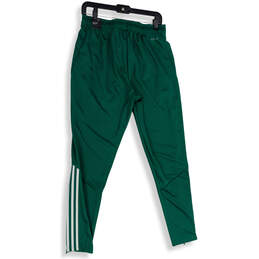NWT Mens Green Striped Elastic Waist Ankle Zip Track Pants Size Medium alternative image