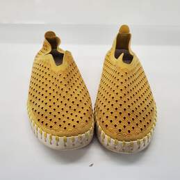 Ilse Jacobsen Goldenrod Yellow Perforated Slip On Flats Women's Size 9.5 alternative image